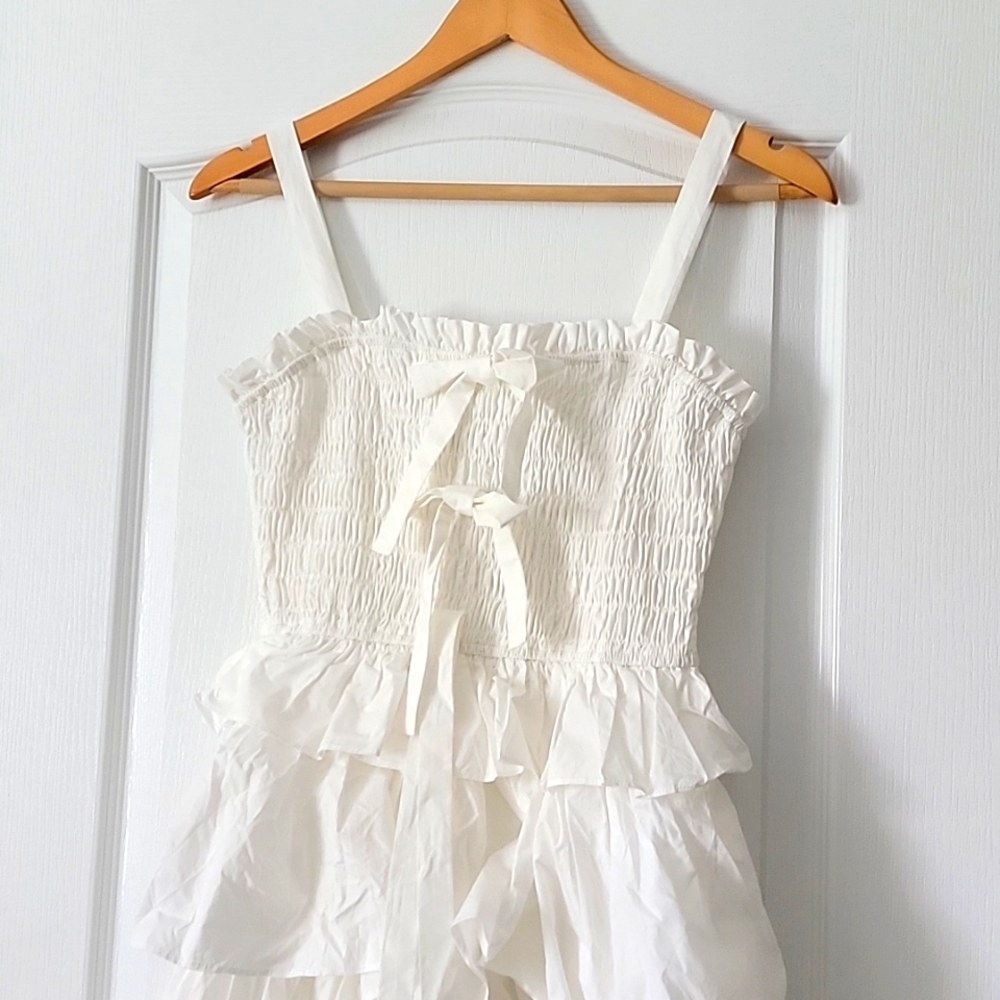 English Factory - XS - White Tiered Dress
